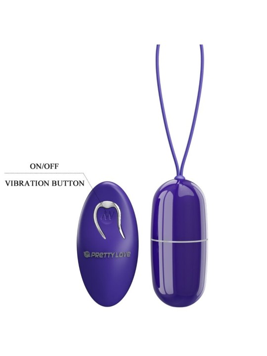 PRETTY LOVE ARVIN YOUTH HUEVO VIBRADOR CONTROL REMOTO VIOLETA
