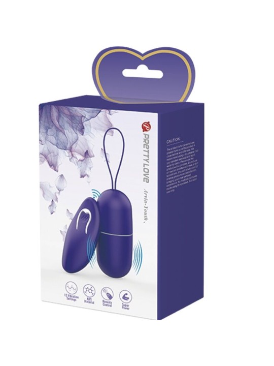 PRETTY LOVE ARVIN YOUTH HUEVO VIBRADOR CONTROL REMOTO VIOLETA