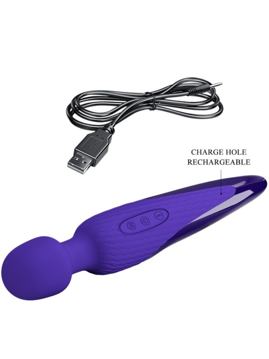 PRETTY LOVE ANTONY YOUTH VIBRADOR WAND EFECTO CALOR VIOLETA