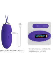 PRETTY LOVE JENNY YOUTH HUEVO VIBRADOR CONTROL REMOTO VIOLETA