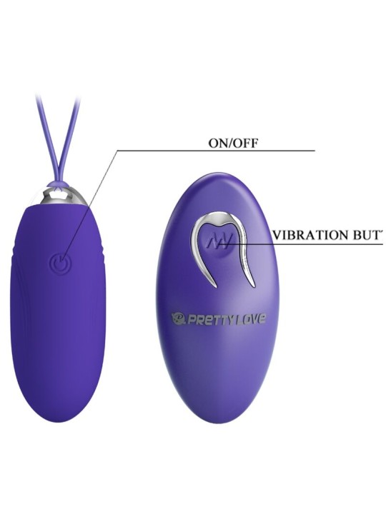 PRETTY LOVE JENNY YOUTH HUEVO VIBRADOR CONTROL REMOTO VIOLETA