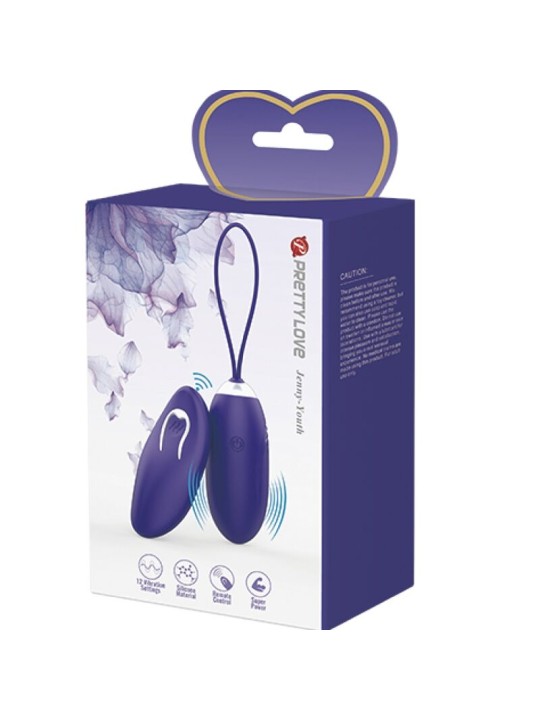 PRETTY LOVE JENNY YOUTH HUEVO VIBRADOR CONTROL REMOTO VIOLETA