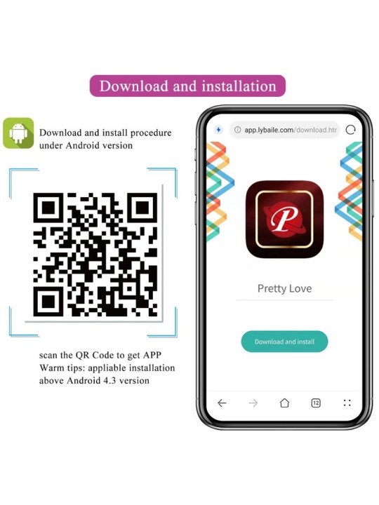 PRETTY LOVE NYMPH HUEVO VIBRADOR CONTROLADO POR APP VIOLETA