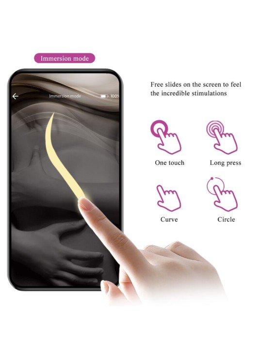 PRETTY LOVE NYMPH HUEVO VIBRADOR CONTROLADO POR APP VIOLETA