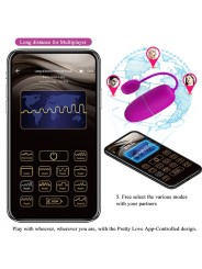 PRETTY LOVE NYMPH HUEVO VIBRADOR CONTROLADO POR APP VIOLETA