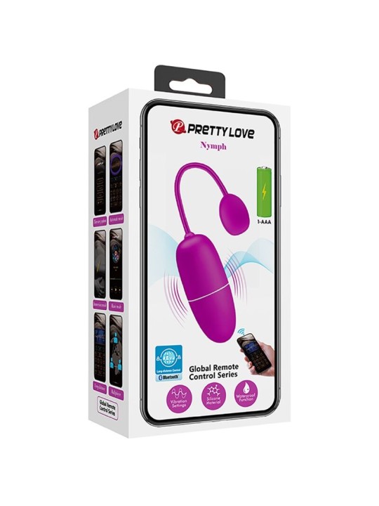 PRETTY LOVE NYMPH HUEVO VIBRADOR CONTROLADO POR APP VIOLETA