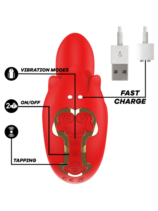 MIA SELENA ESTIMULADOR VIBRATING TAPPING ROJO