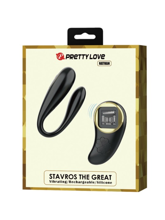 PRETTY LOVE NATHAN VIBRADOR DOBLE PLACER CONTROL REMOTO