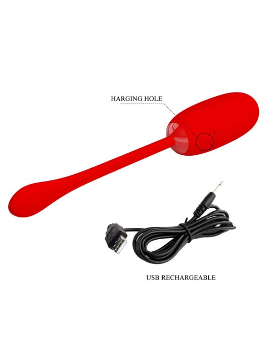 PRETTY LOVE JULIUS HUEVO VIBRADOR IMPERMEBLE RECARGABLE ROJO PRETTY LOVE JULIUS HUEVO VIBRADOR IMPERMEBLE RECARGABLE ROJO
