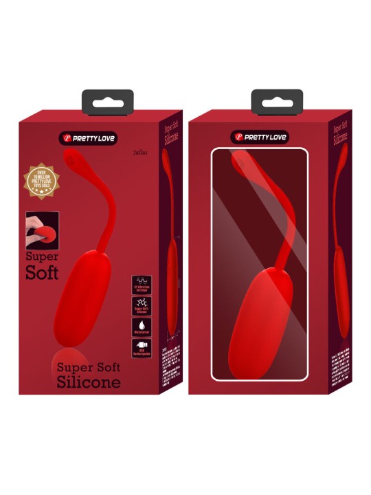 PRETTY LOVE JULIUS HUEVO VIBRADOR IMPERMEBLE RECARGABLE ROJO PRETTY LOVE JULIUS HUEVO VIBRADOR IMPERMEBLE RECARGABLE ROJO