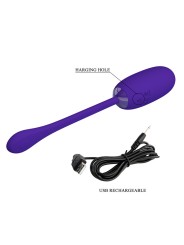 PRETTY LOVE JULIUS HUEVO VIBRADOR IMPERMEBLE RECARGABLE LILA