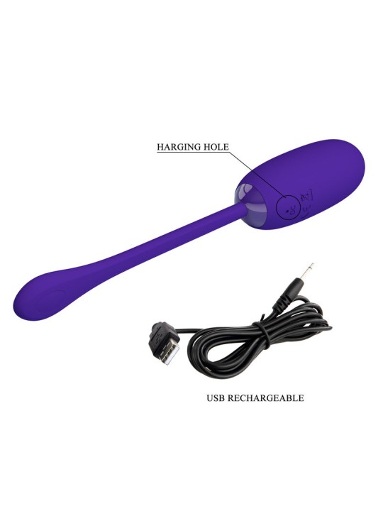 PRETTY LOVE JULIUS HUEVO VIBRADOR IMPERMEBLE RECARGABLE LILA
