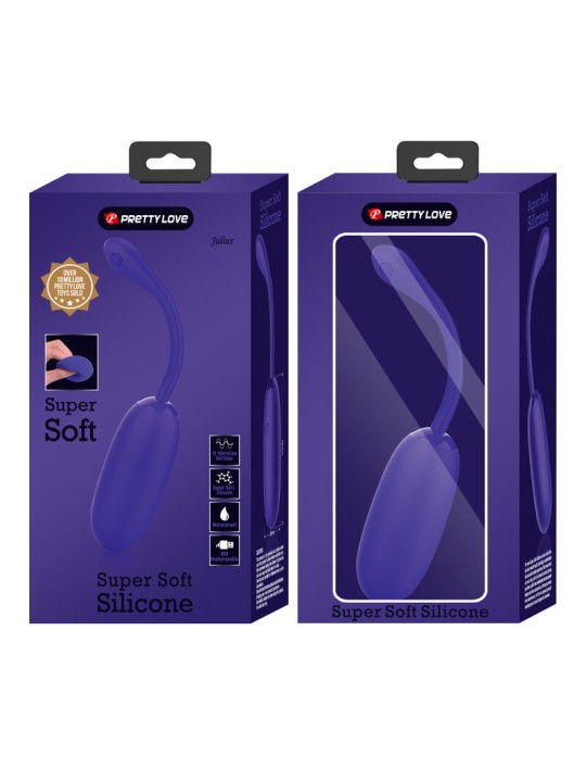 PRETTY LOVE JULIUS HUEVO VIBRADOR IMPERMEBLE RECARGABLE LILA