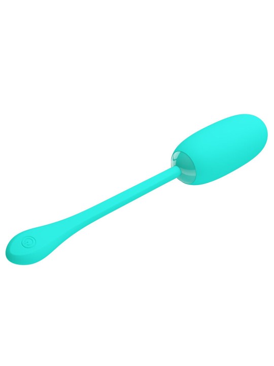 PRETTY LOVE JULIUS HUEVO VIBRADOR IMPERMEBLE RECARGABLE VERDE AGUA