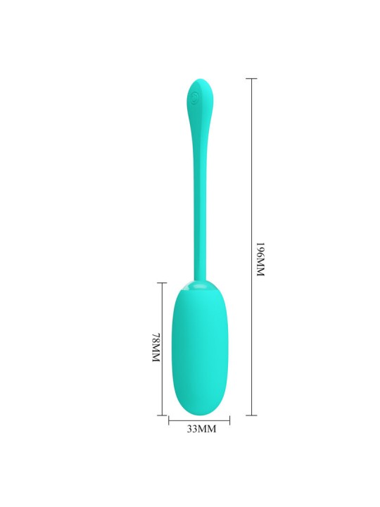 PRETTY LOVE JULIUS HUEVO VIBRADOR IMPERMEBLE RECARGABLE VERDE AGUA