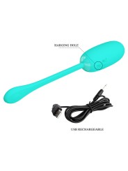 PRETTY LOVE JULIUS HUEVO VIBRADOR IMPERMEBLE RECARGABLE VERDE AGUA
