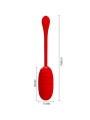 PRETTY LOVE KIRK HUEVO VIBRADOR RECARGABLE ROJO