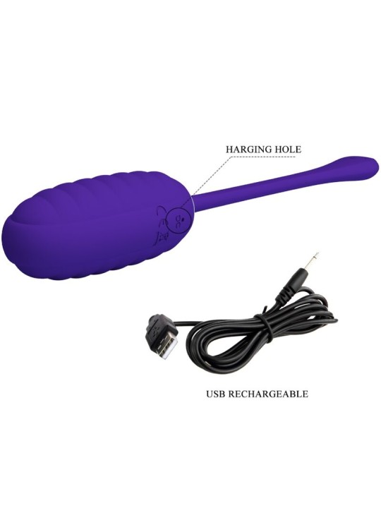 PRETTY LOVE KIRK HUEVO VIBRADOR RECARGABLE LILA