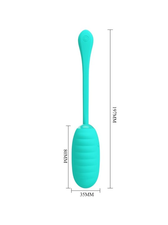 PRETTY LOVE KIRK HUEVO VIBRADOR RECARGABLE VERDE AGUA