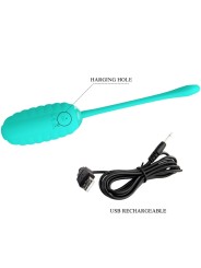 PRETTY LOVE KIRK HUEVO VIBRADOR RECARGABLE VERDE AGUA