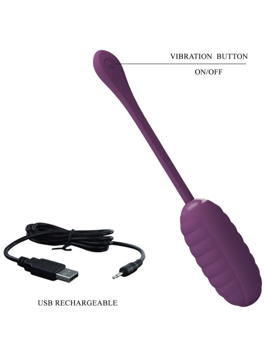 PRETTY LOVE CASPER HUEVO VIBRADOR RECARGABLE MORADO PRETTY LOVE CASPER HUEVO VIBRADOR RECARGABLE MORADO