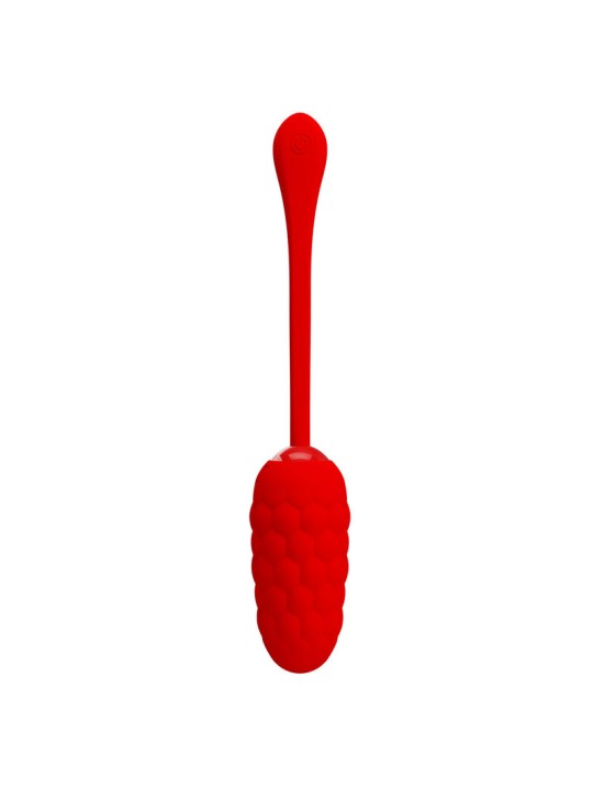 PRETTY LOVE HUEVO VIBRADOR CON TEXTURA MARINA RECARGABLE ROJO
