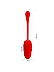 PRETTY LOVE HUEVO VIBRADOR CON TEXTURA MARINA RECARGABLE ROJO