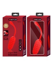 PRETTY LOVE HUEVO VIBRADOR CON TEXTURA MARINA RECARGABLE ROJO
