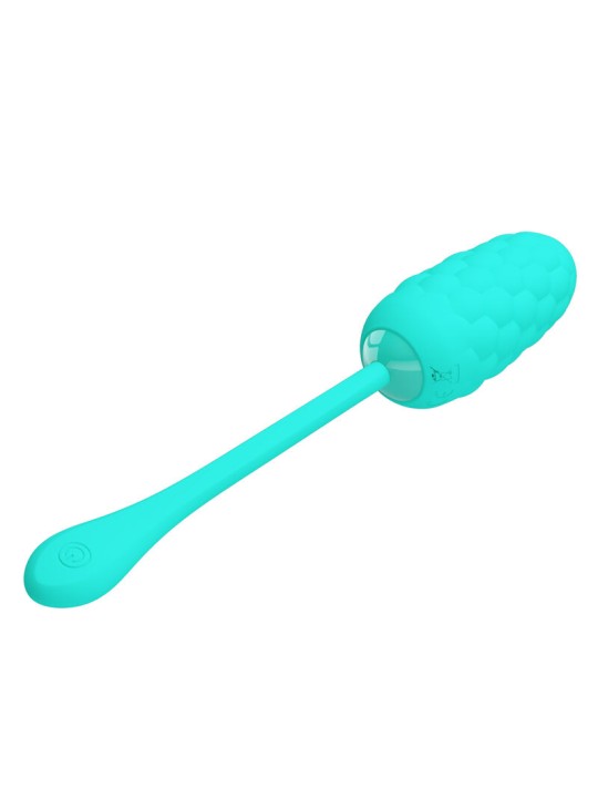 PRETTY LOVE HUEVO VIBRADOR CON TEXTURA MARINA RECARGABLE VERDE AGUA