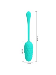PRETTY LOVE HUEVO VIBRADOR CON TEXTURA MARINA RECARGABLE VERDE AGUA