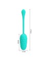 PRETTY LOVE HUEVO VIBRADOR CON TEXTURA MARINA RECARGABLE VERDE AGUA