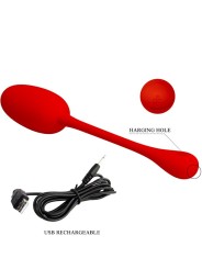 PRETTY LOVE KNUCKER HUEVO VIBRADOR RECARGABLE ROJO