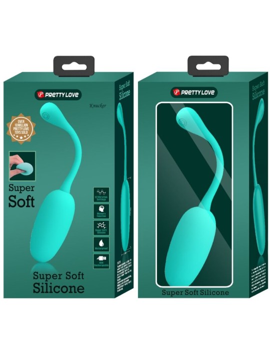 PRETTY LOVE KNUCKER HUEVO VIBRADOR RECARGABLE VERDE AGUA