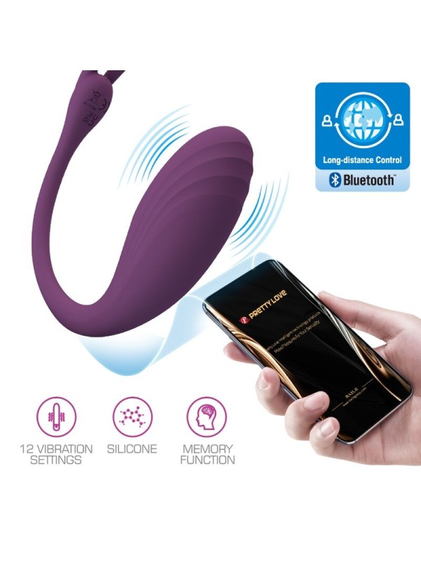 PRETTY LOVE CATALINA VIBRADOR APP CONTROL REMOTO LILA