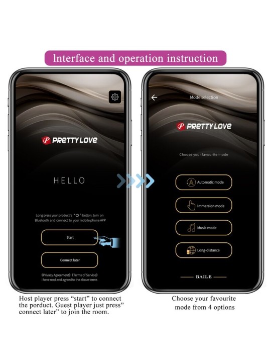 PRETTY LOVE CATALINA VIBRADOR APP CONTROL REMOTO LILA