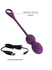 PRETTY LOVE ELVIRA KEGEL BALLS APP CONTROL REMOTO MORADO