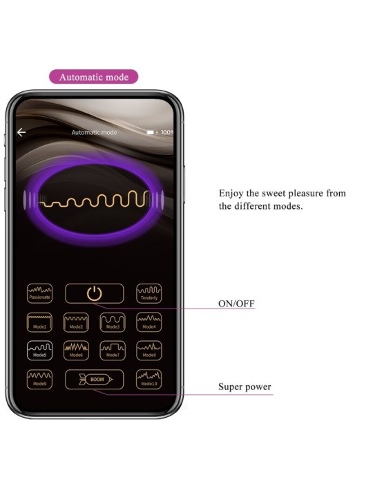 PRETTY LOVE DOREEN HUEVO VIBRADOR RECARGABLE LILA