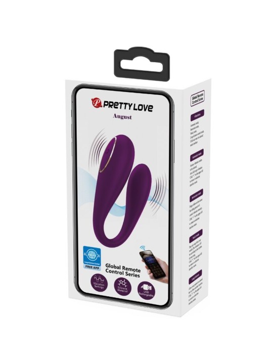 PRETTY LOVE AUGUST VIBRADOR DOBLE PLACER APP REMOTE