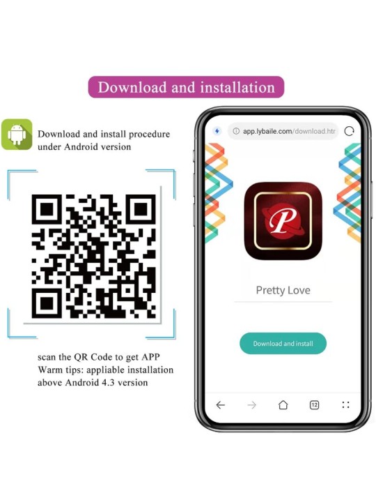 PRETTY LOVE AUGUST VIBRADOR DOBLE PLACER APP REMOTE