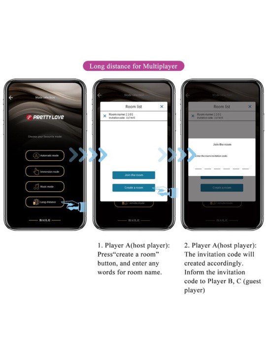 PRETTY LOVE AUGUST VIBRADOR DOBLE PLACER APP REMOTE