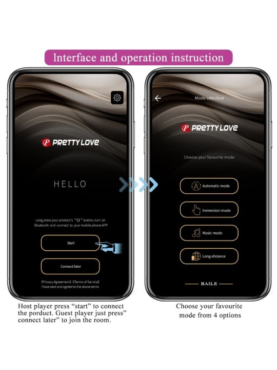 PRETTY LOVE AUGUST VIBRADOR DOBLE PLACER APP REMOTE