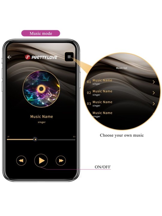 PRETTY LOVE AUGUST VIBRADOR DOBLE PLACER APP REMOTE