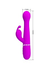 PRETTY LOVE DEJON VIBRADOR RABBIT 3 EN 1 MULTIFUNCION VIOLETA