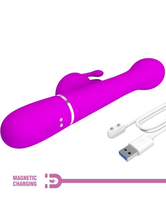 PRETTY LOVE DEJON VIBRADOR RABBIT 3 EN 1 MULTIFUNCION VIOLETA