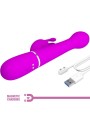 PRETTY LOVE DEJON VIBRADOR RABBIT 3 EN 1 MULTIFUNCION VIOLETA