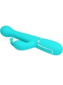 PRETTY LOVE DEJON VIBRADOR RABBIT 3 EN 1 MULTIFUNCION VERDE AGUA