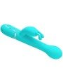 PRETTY LOVE DEJON VIBRADOR RABBIT 3 EN 1 MULTIFUNCION VERDE AGUA