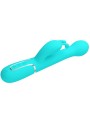 PRETTY LOVE DEJON VIBRADOR RABBIT 3 EN 1 MULTIFUNCION VERDE AGUA