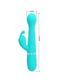 PRETTY LOVE DEJON VIBRADOR RABBIT 3 EN 1 MULTIFUNCION VERDE AGUA