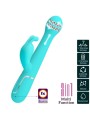 PRETTY LOVE DEJON VIBRADOR RABBIT 3 EN 1 MULTIFUNCION VERDE AGUA